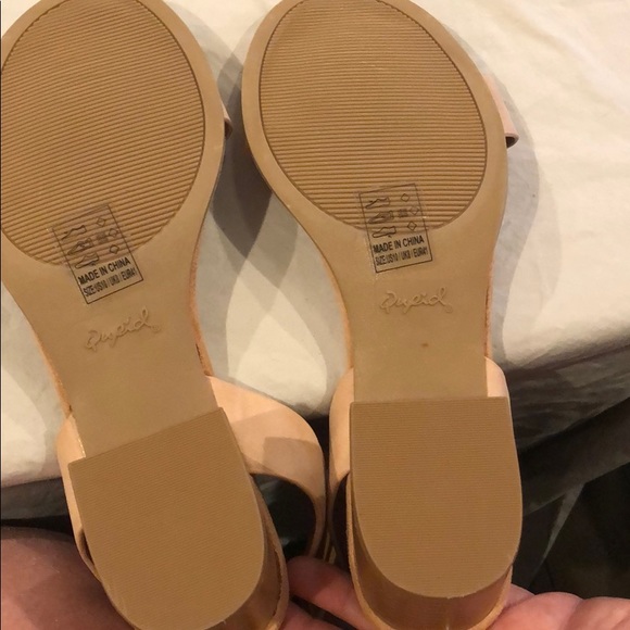 Size 10, Qupid ankle strap heels, blush color - Picture 4 of 7